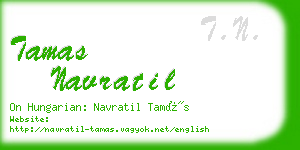 tamas navratil business card